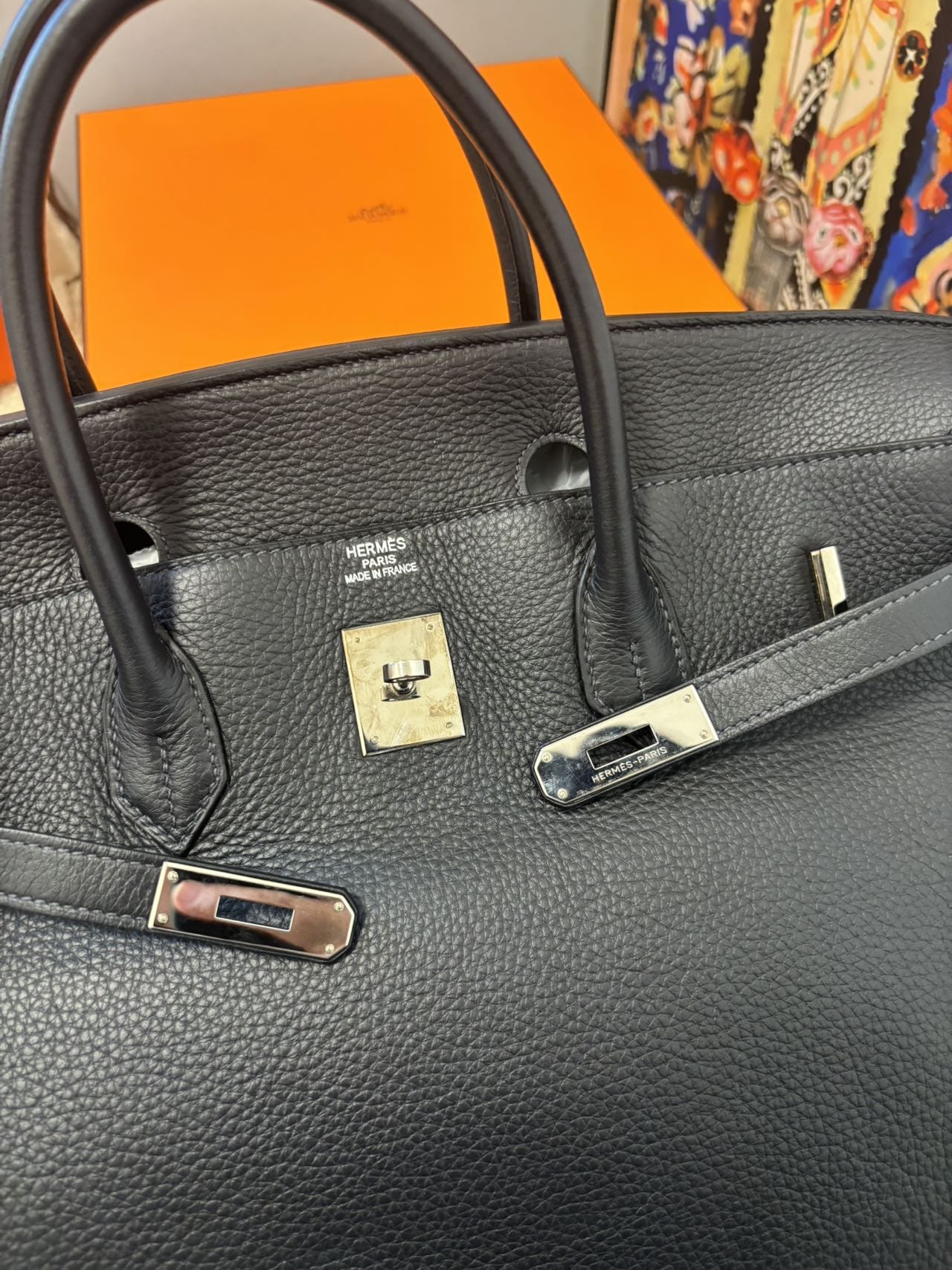 LUXURY PROMISE Hermès Birkin 40 | Plomb Togo with Palladium Hardware