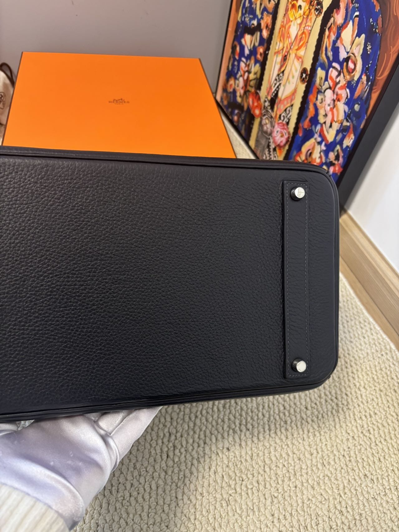 LUXURY PROMISE Hermès Birkin 40 | Plomb Togo with Palladium Hardware