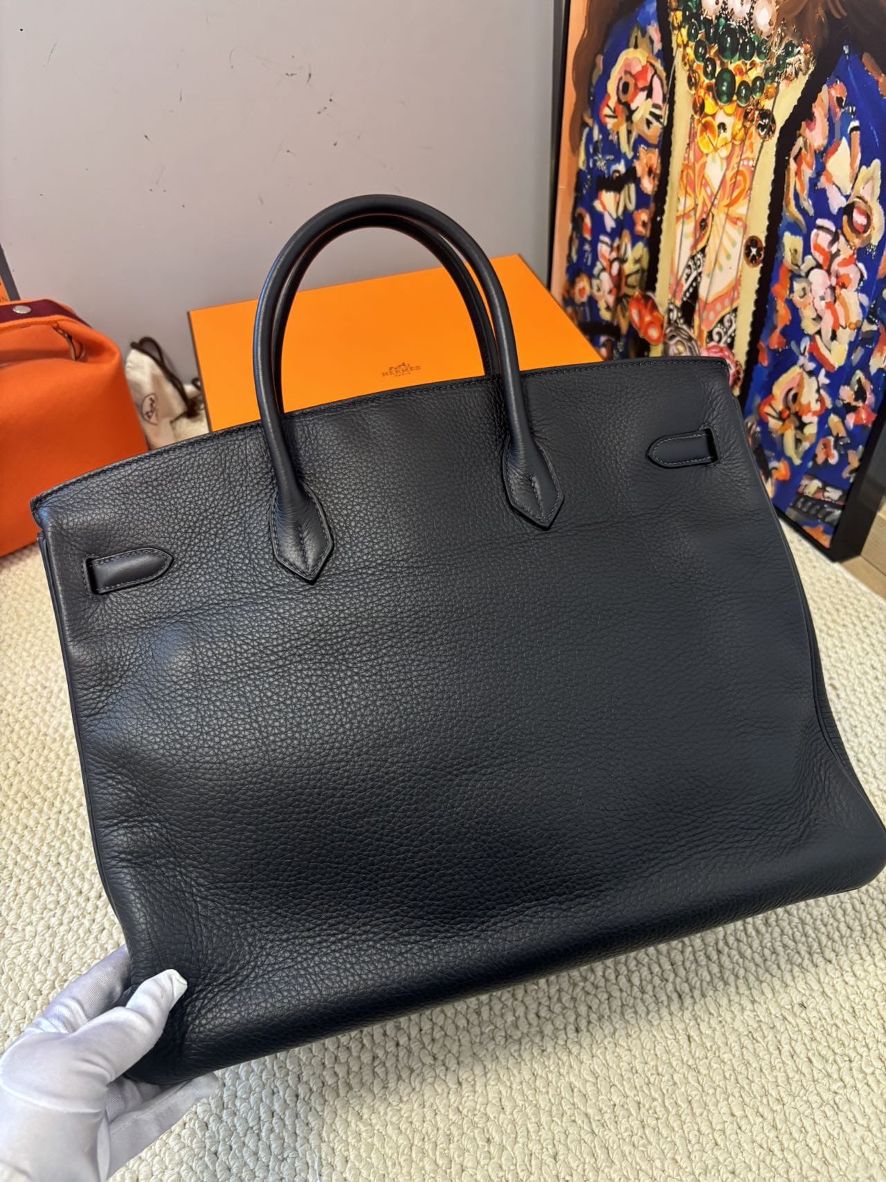 LUXURY PROMISE Hermès Birkin 40 | Plomb Togo with Palladium Hardware