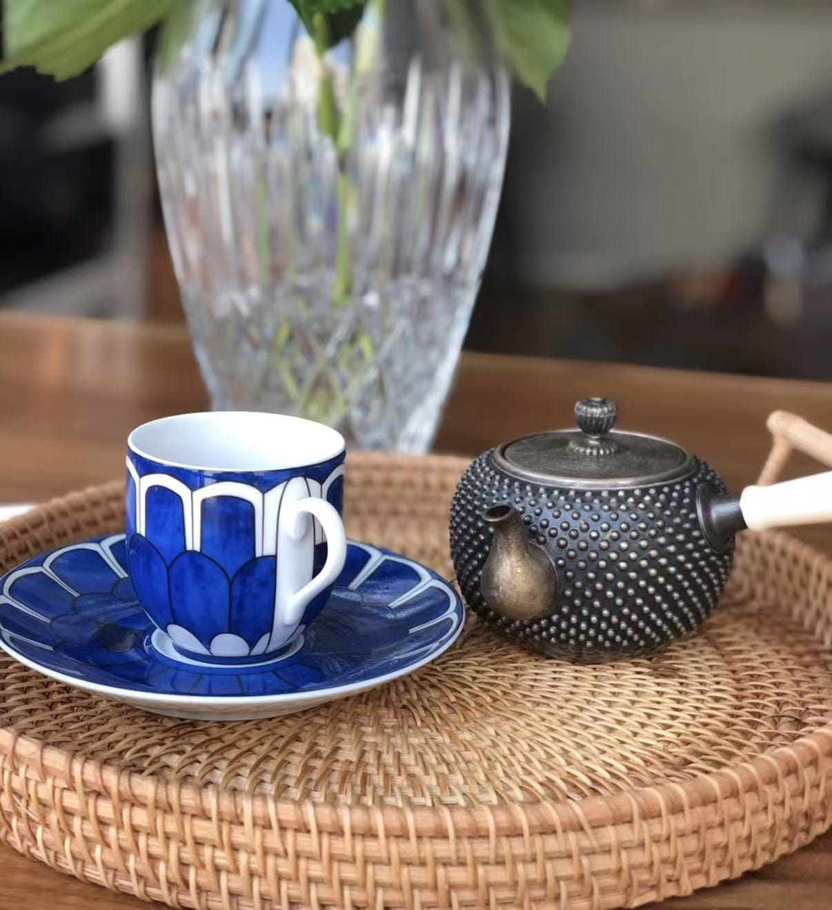 Luxury Promise Hermès "Bleus d'Ailleurs" Coffee Cup & Saucer Set