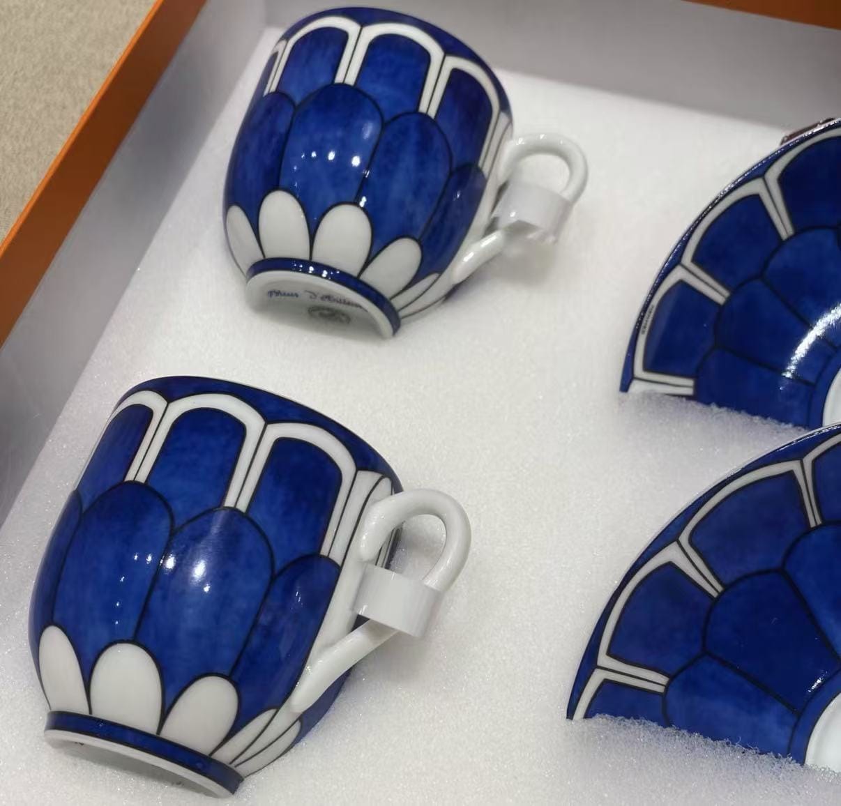 Luxury Promise Hermès "Bleus d'Ailleurs" Coffee Cup & Saucer Set