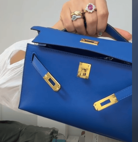 Luxury Promise HERMES BLUE ROYAL KELLY POCHETTE GHW AVCSH2044