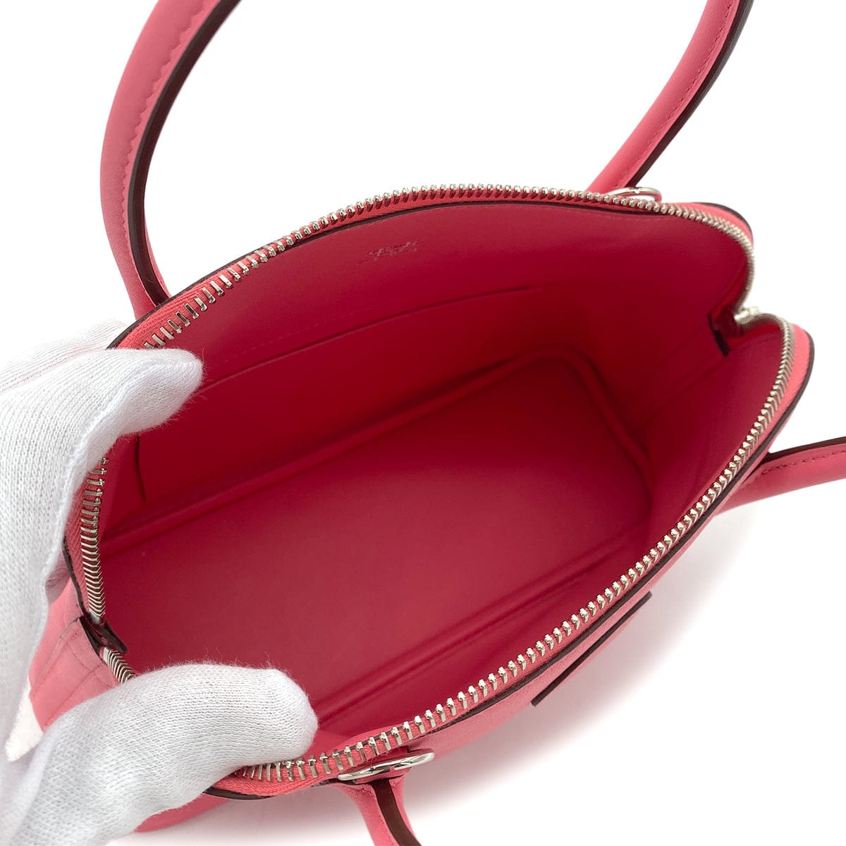 LUXURY PROMISE HERMES BOLIDE 27 ROSE AZALEE VEAU SWIFT HAND SHOULDER BAG A 90285098