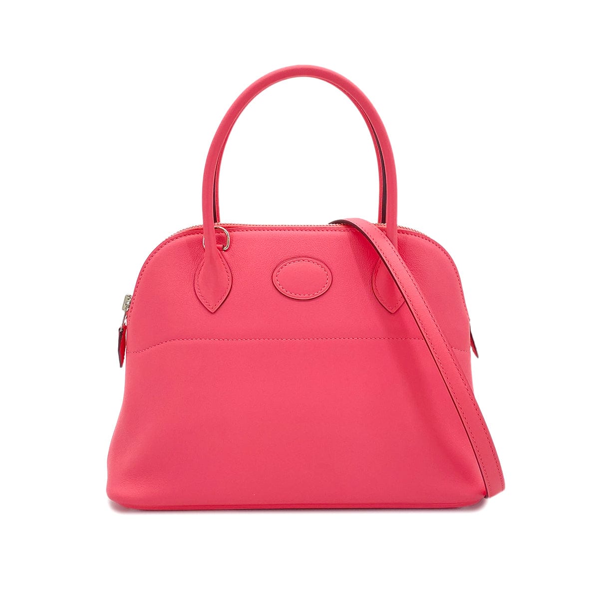 LUXURY PROMISE HERMES BOLIDE 27 ROSE AZALEE VEAU SWIFT HAND SHOULDER BAG A 90285098