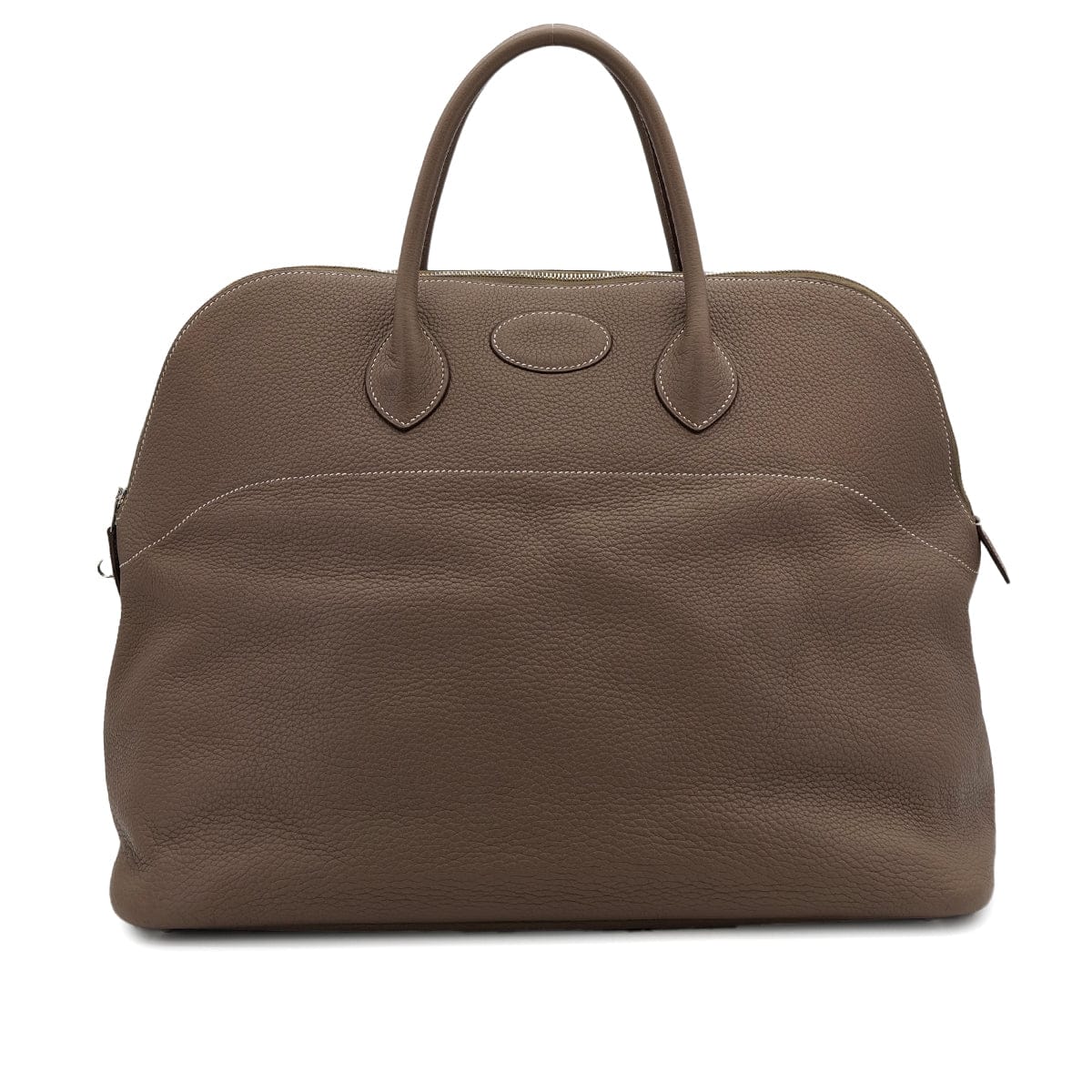 Luxury Promise HERMES BOLIDE 45 ETOUPE TAURILLON CLEMENCE HAND BAG 2008 SQUARE L PALLADIUM HARDWARE 90312607