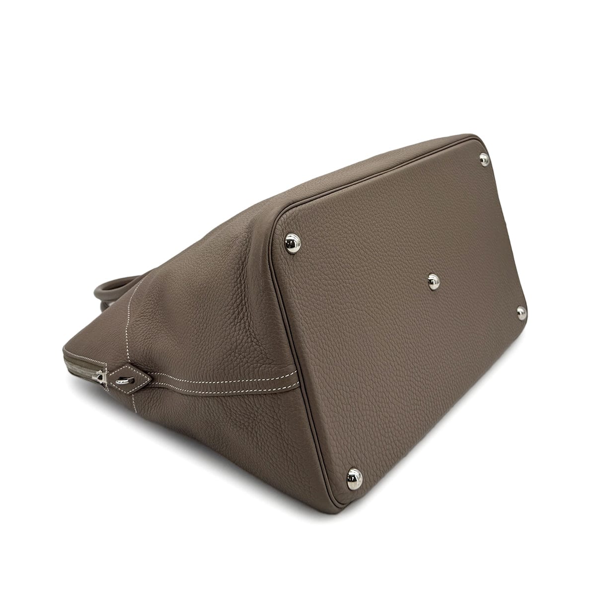 Luxury Promise HERMES BOLIDE 45 ETOUPE TAURILLON CLEMENCE HAND BAG 2008 SQUARE L PALLADIUM HARDWARE 90312607