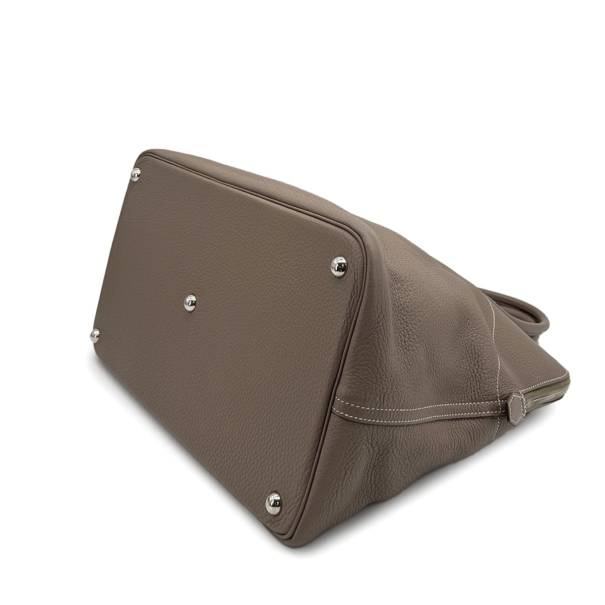 Luxury Promise HERMES BOLIDE 45 ETOUPE TAURILLON CLEMENCE HAND BAG 2008 SQUARE L PALLADIUM HARDWARE 90312607