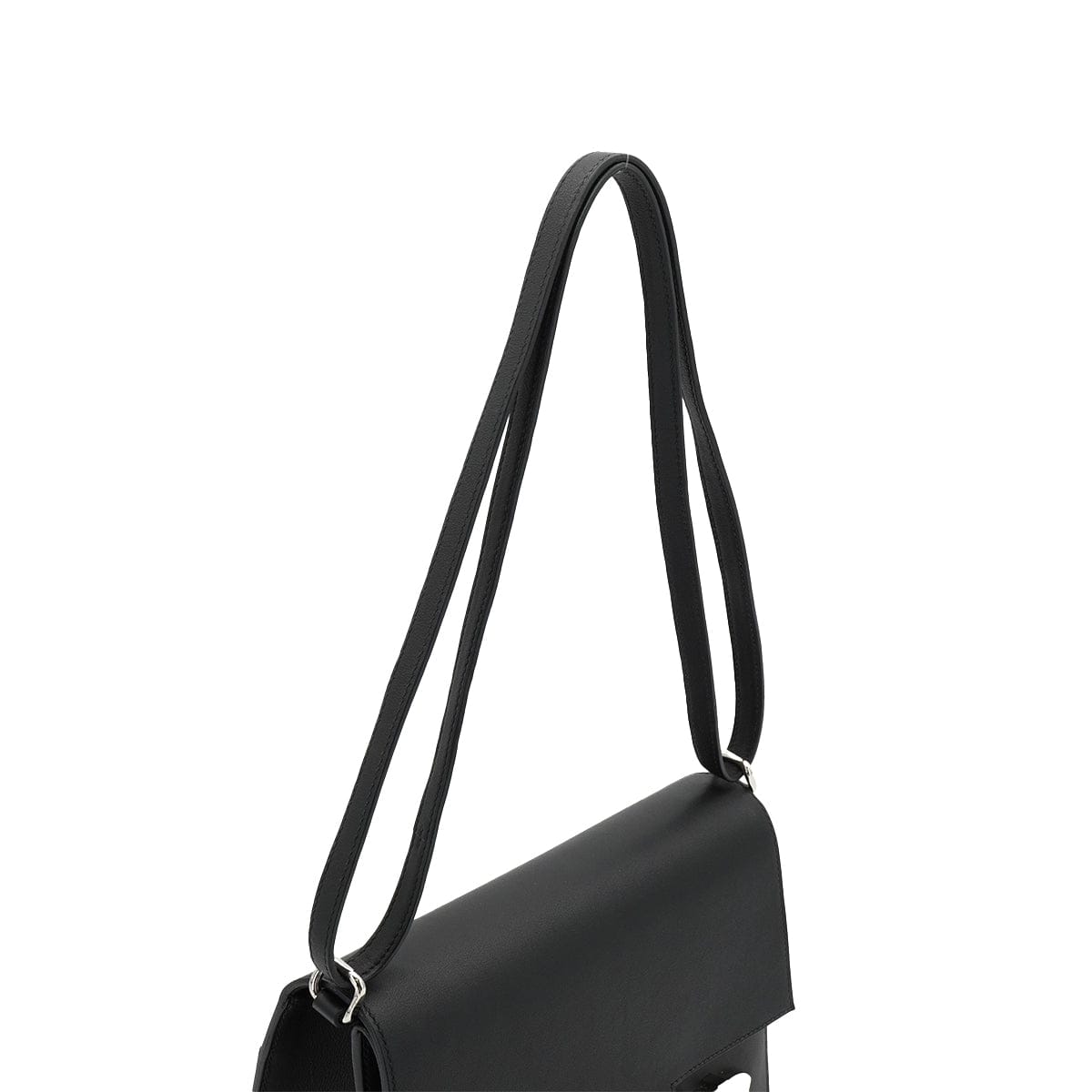 LUXURY PROMISE HERMES BOUCLE SELLIER BLACK VEAU SWIFT HAND SHOULDER BAG 2023 B STMP PALLADIUM HARDWARE 90335568