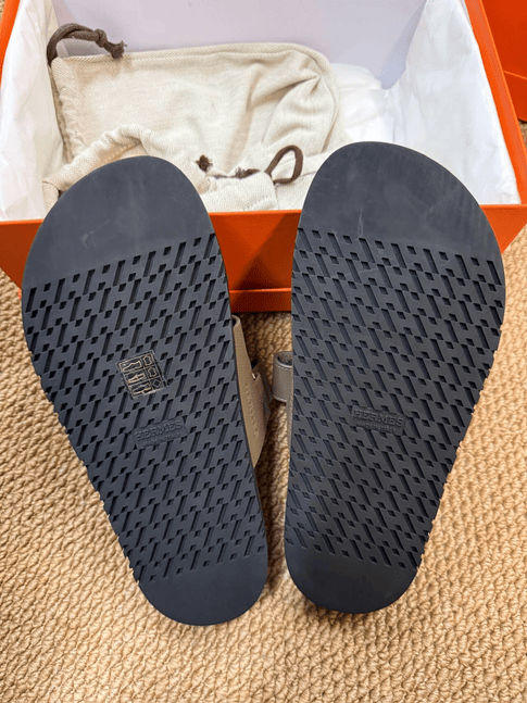 Luxury Promise Hermès Brown H-Cut Slide Sandals size 36