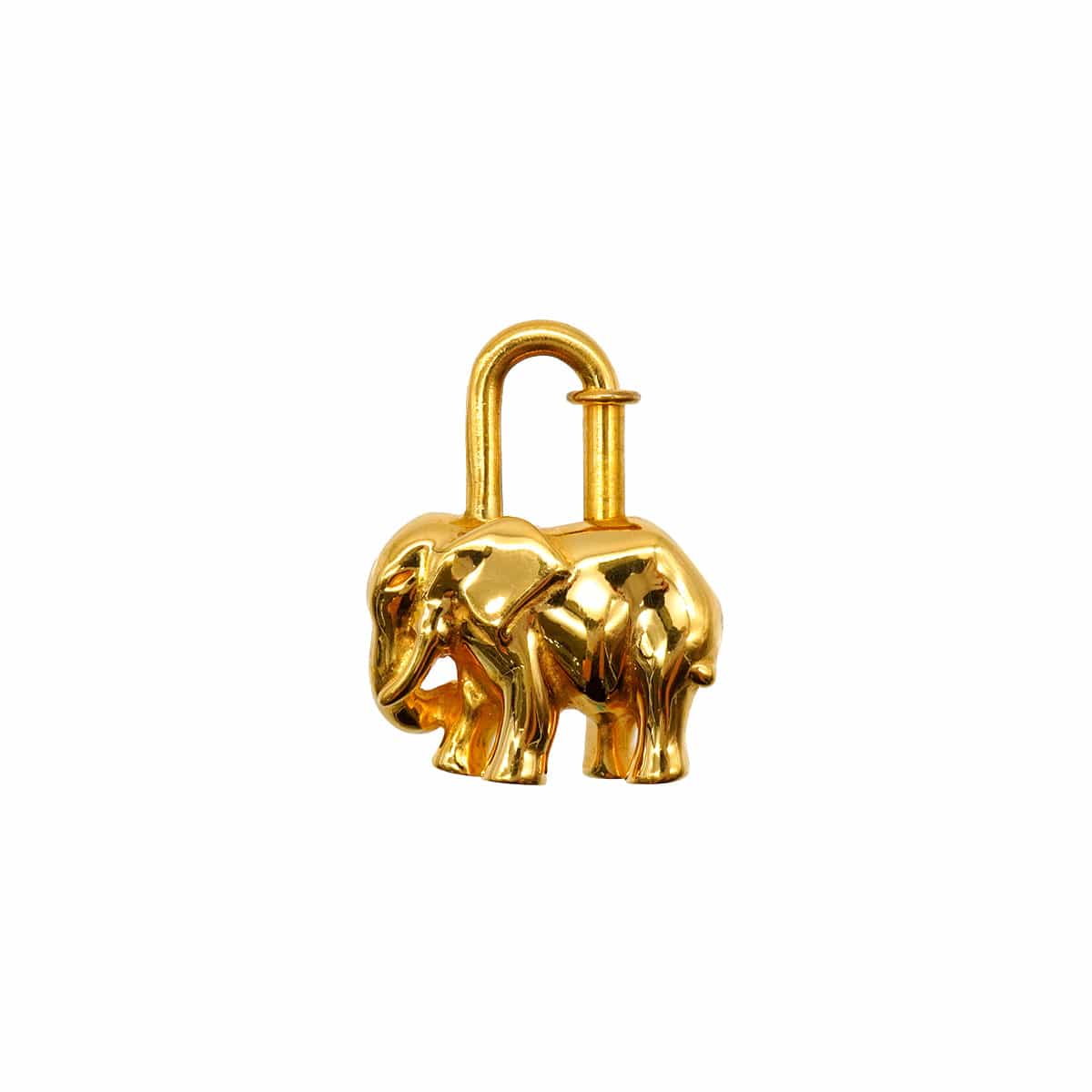 LUXURY PROMISE HERMES CADENA CHARM EXOTISME ELEPHANT 1988 GOLD ACCESSORY 90341266
