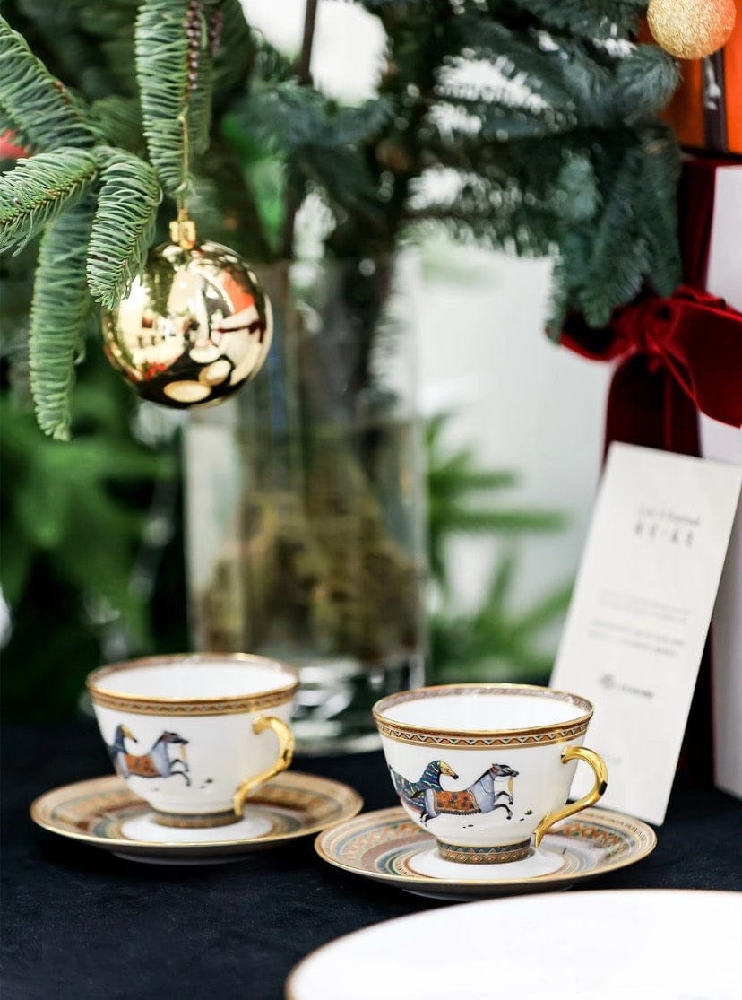 Luxury Promise Hermès "Cheval d'Orient" Coffee Cup & Saucer Set