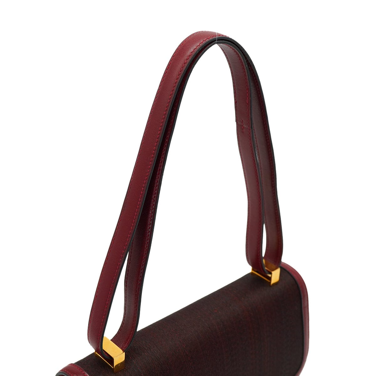 LUXURY PROMISE HERMES CONSTANCE 24 ROUGE H CRINOLINE BOX CALF SHOULDER BAG 1978 CIRCLE H GOLD HARDWARE 90332920
