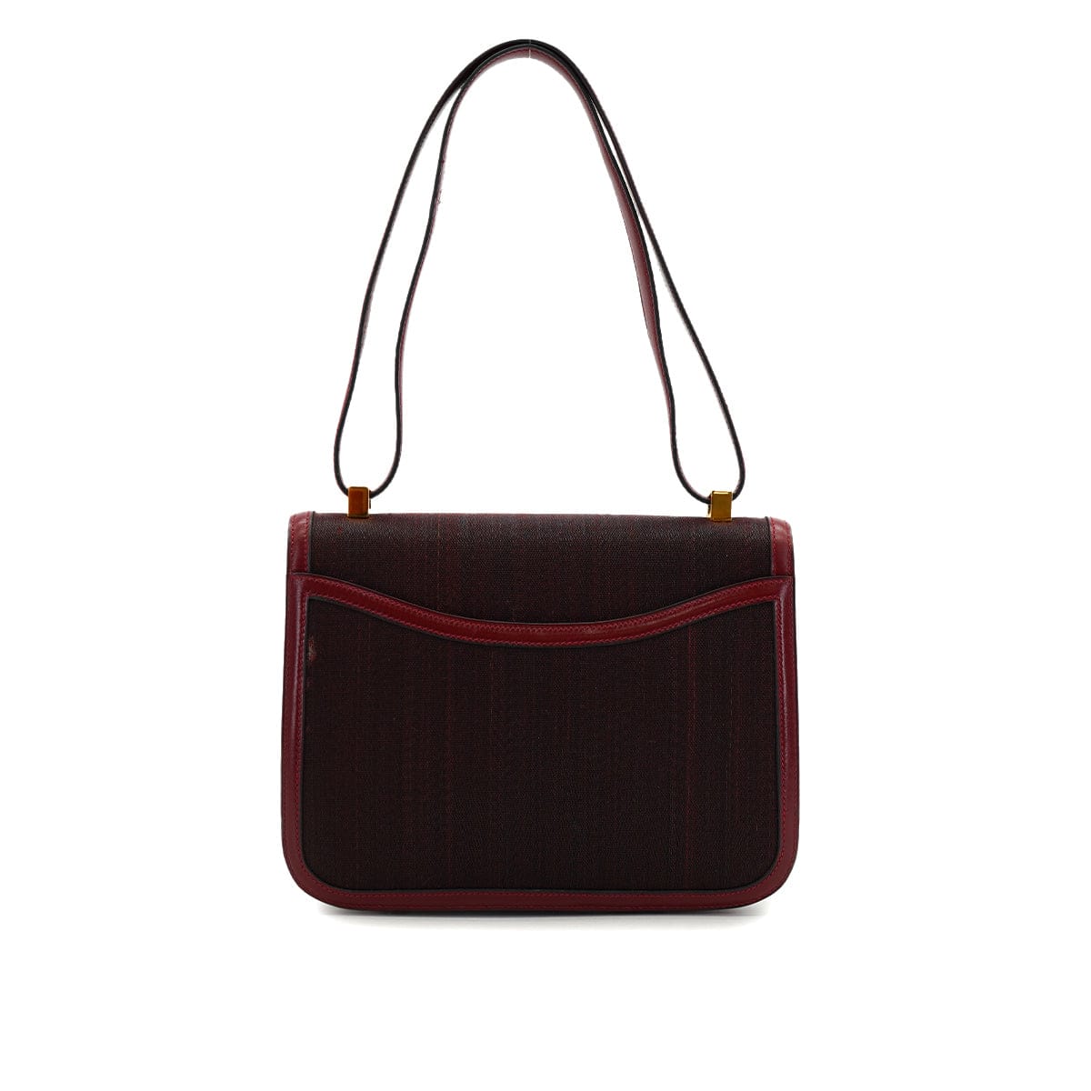 LUXURY PROMISE HERMES CONSTANCE 24 ROUGE H CRINOLINE BOX CALF SHOULDER BAG 1978 CIRCLE H GOLD HARDWARE 90332920