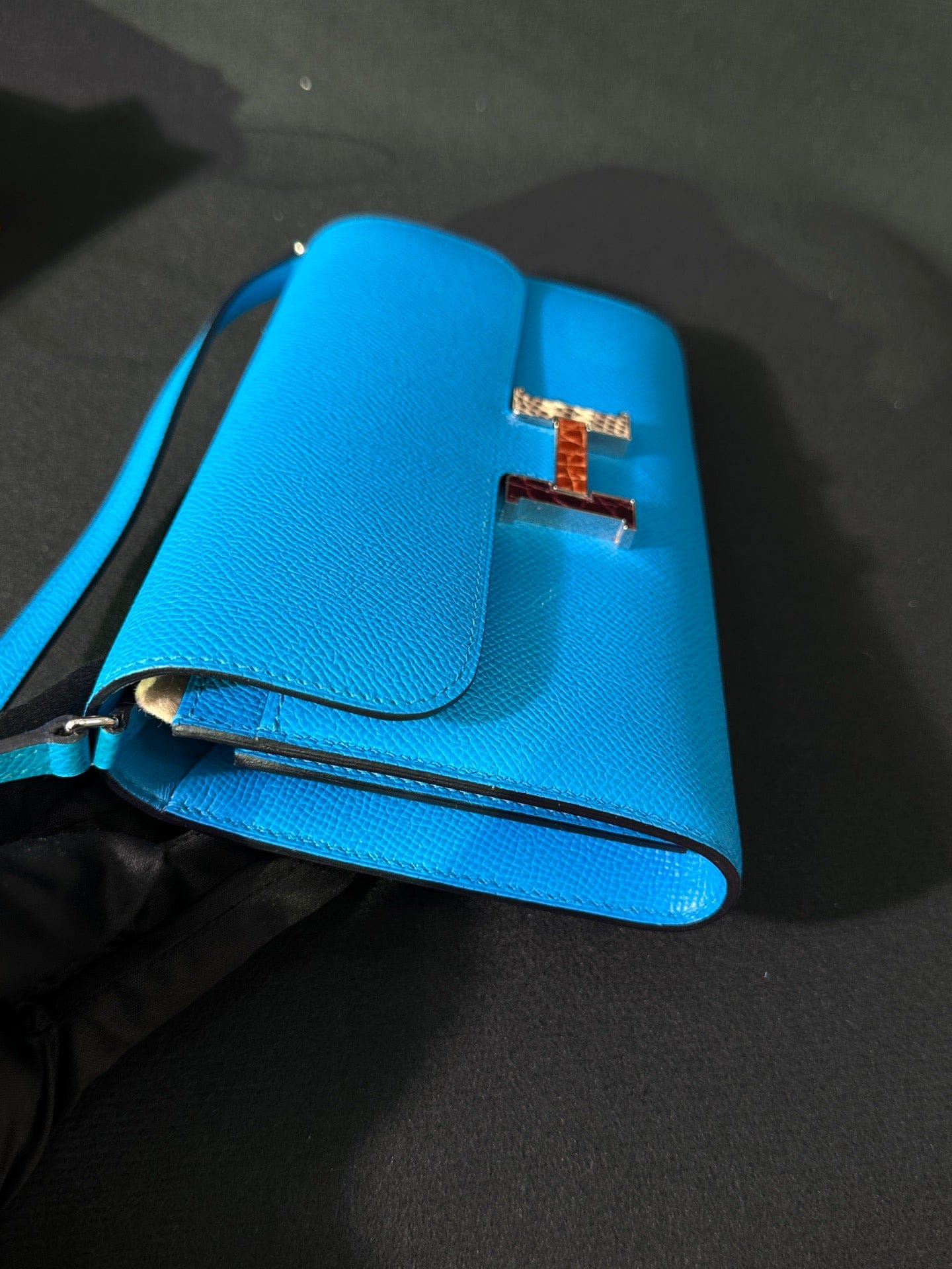 Luxury Promise Hermès Constance Long To Go Epsom Florida Blue Exotic Hardware Stamp Z – Full Set