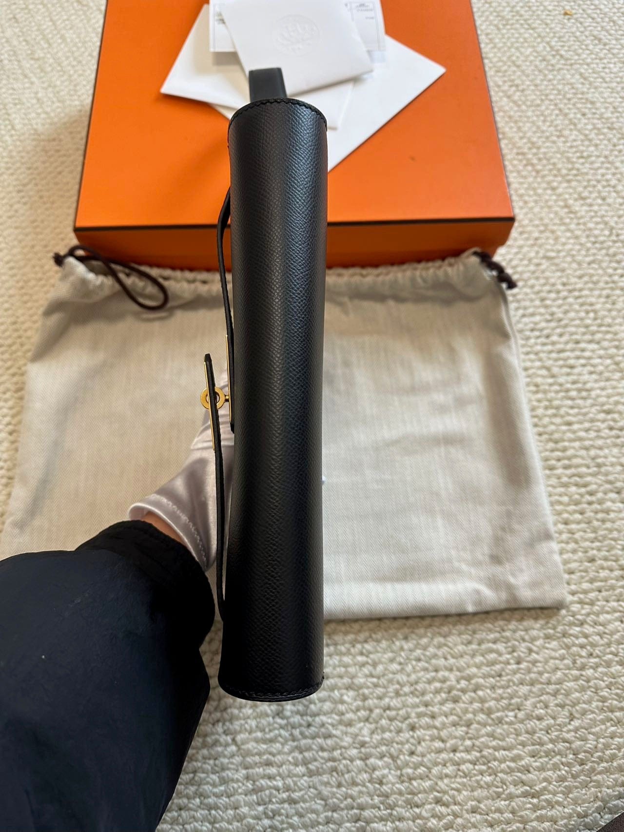 LUXURY PROMISE Hermès Dépêches 25 D Epsom Leather – Full Set