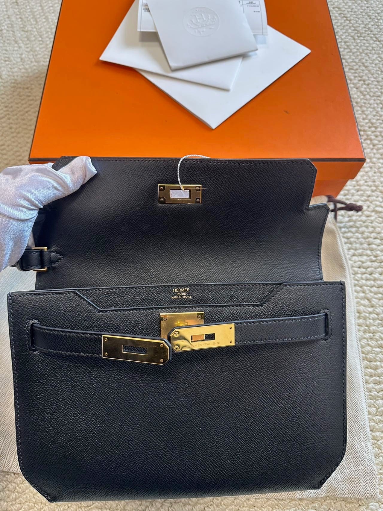 LUXURY PROMISE Hermès Dépêches 25 D Epsom Leather – Full Set