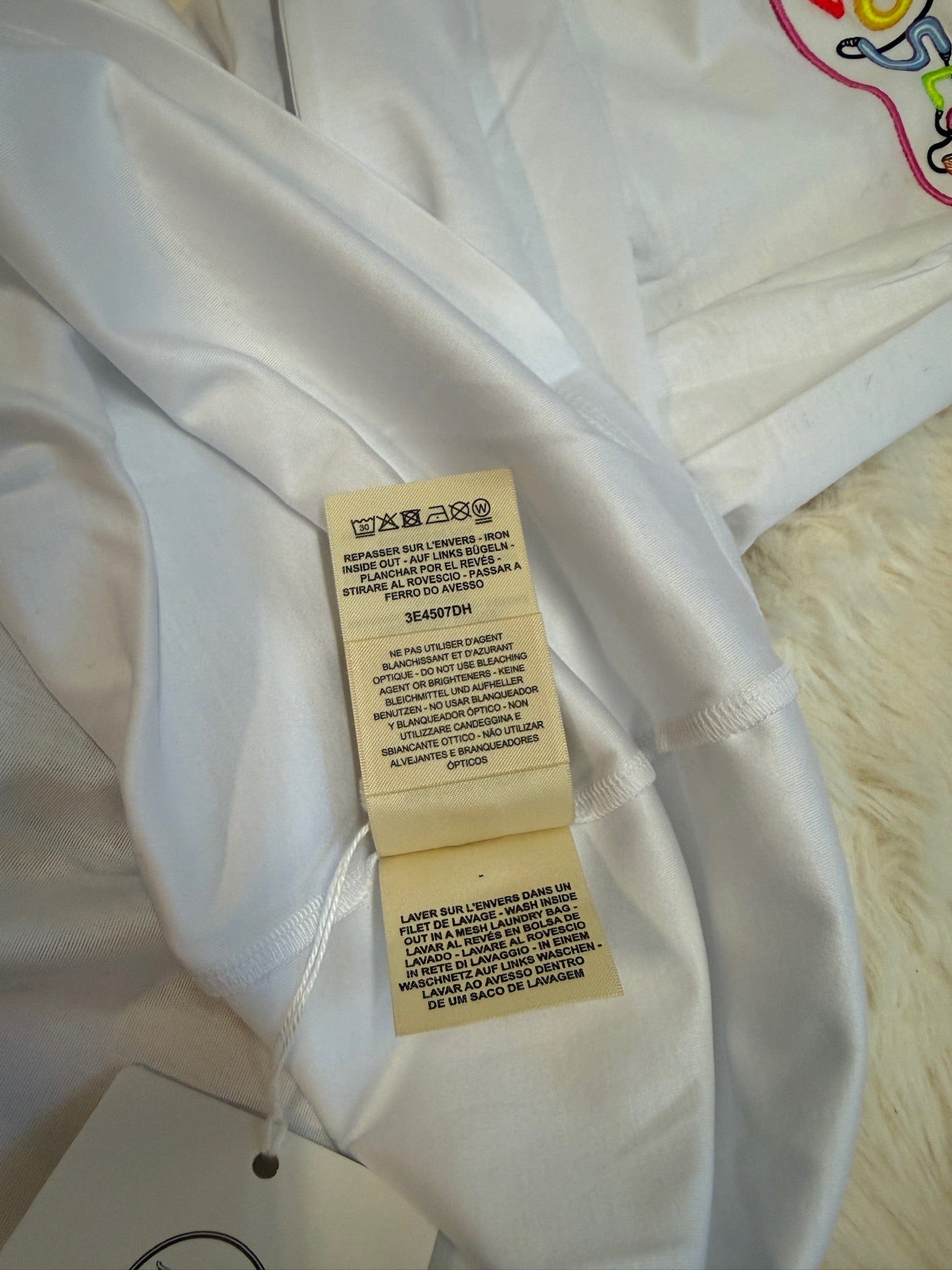 Luxury Promise Hermès Embroidered T-Shirt Dress - White