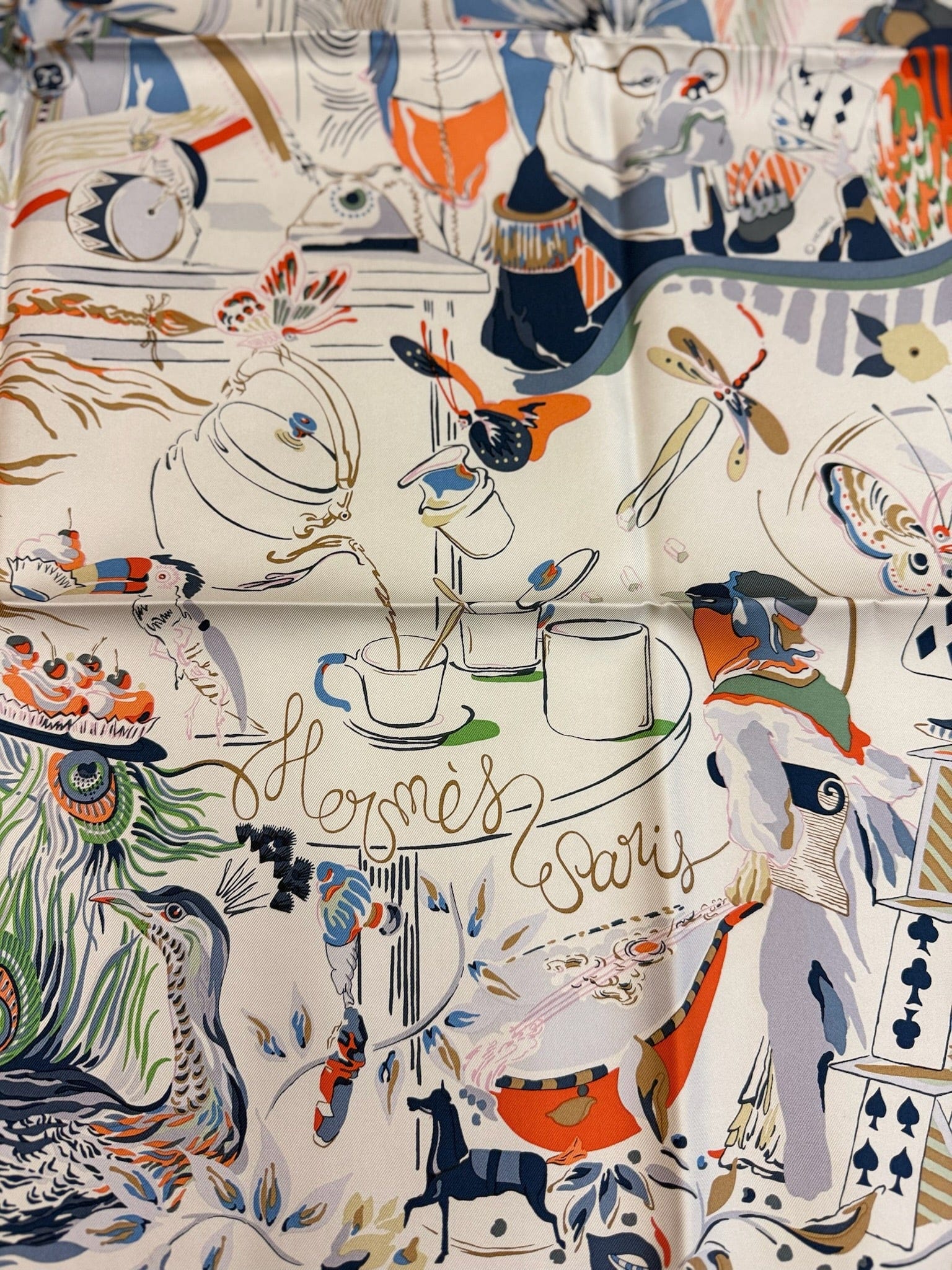LUXURY PROMISE Hermès “Emile’s Fantastic Night” 90cm Silk Scarf – 100% Twill Silk – Hand-rolled Edge