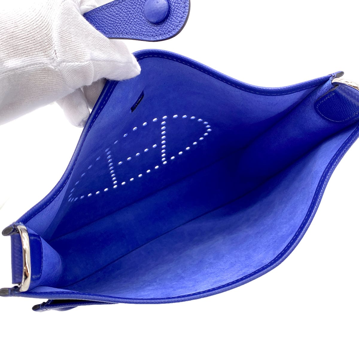 LUXURY PROMISE HERMES EVELYNE 3 PM BLUE ELECTRIC EPSON SHOULDER BAG □P 90255361