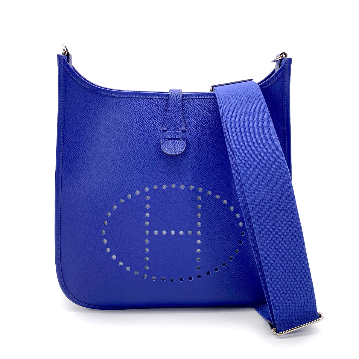 LUXURY PROMISE HERMES EVELYNE 3 PM BLUE ELECTRIC EPSON SHOULDER BAG □P 90255361