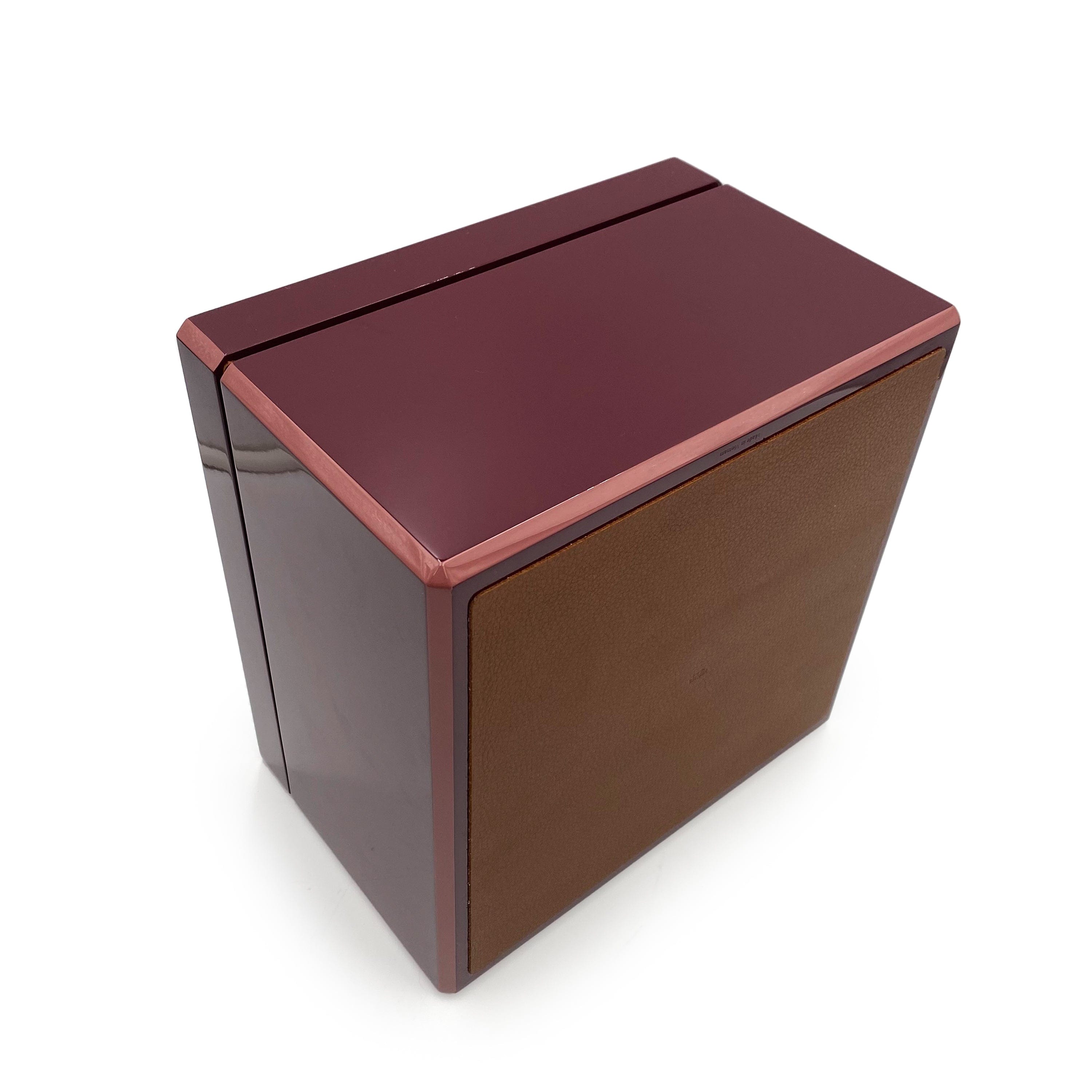 Luxury Promise HERMES FACETED JEWELRY CASE BOX BORDEAUX 90234640