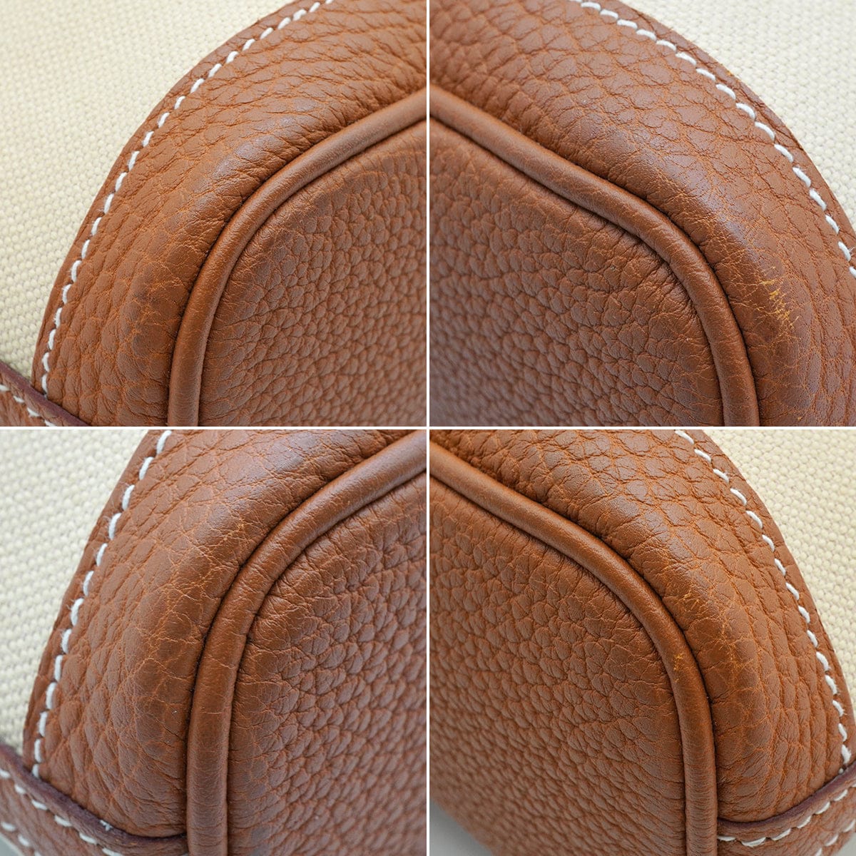 LUXURY PROMISE HERMES GARDEN FILE PM GOLD BETON VEAU NEGONDA TOILE MILITAIRE SHOULDER BAG 2020 Y STAMP 90342567