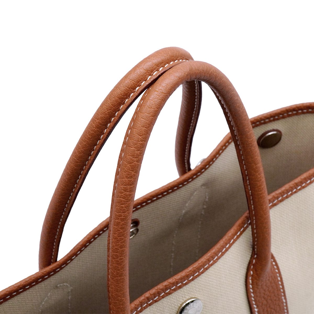 LUXURY PROMISE HERMES GARDEN FILE PM GOLD BETON VEAU NEGONDA TOILE MILITAIRE SHOULDER BAG 2020 Y STAMP 90342567
