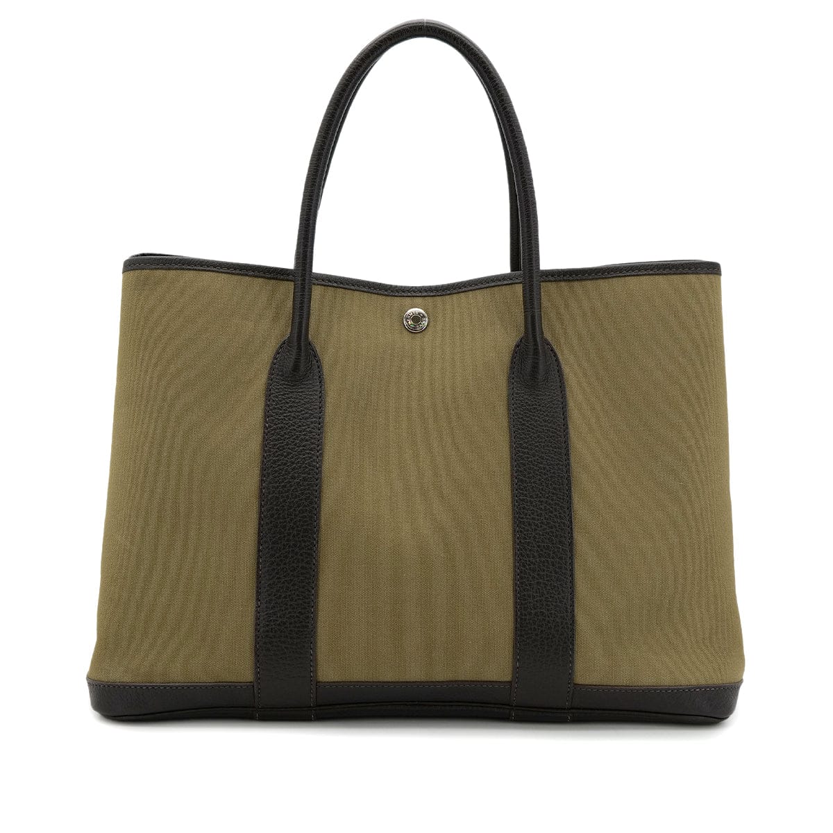 LUXURY PROMISE HERMES GARDEN PARTY PM KAHKI TOILE OFFICIER VEAU NEGONDA TOTE BAG □L 90304709