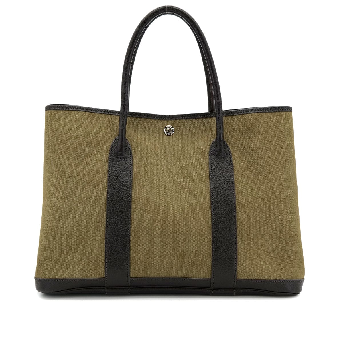 LUXURY PROMISE HERMES GARDEN PARTY PM KAHKI TOILE OFFICIER VEAU NEGONDA TOTE BAG □L 90304709