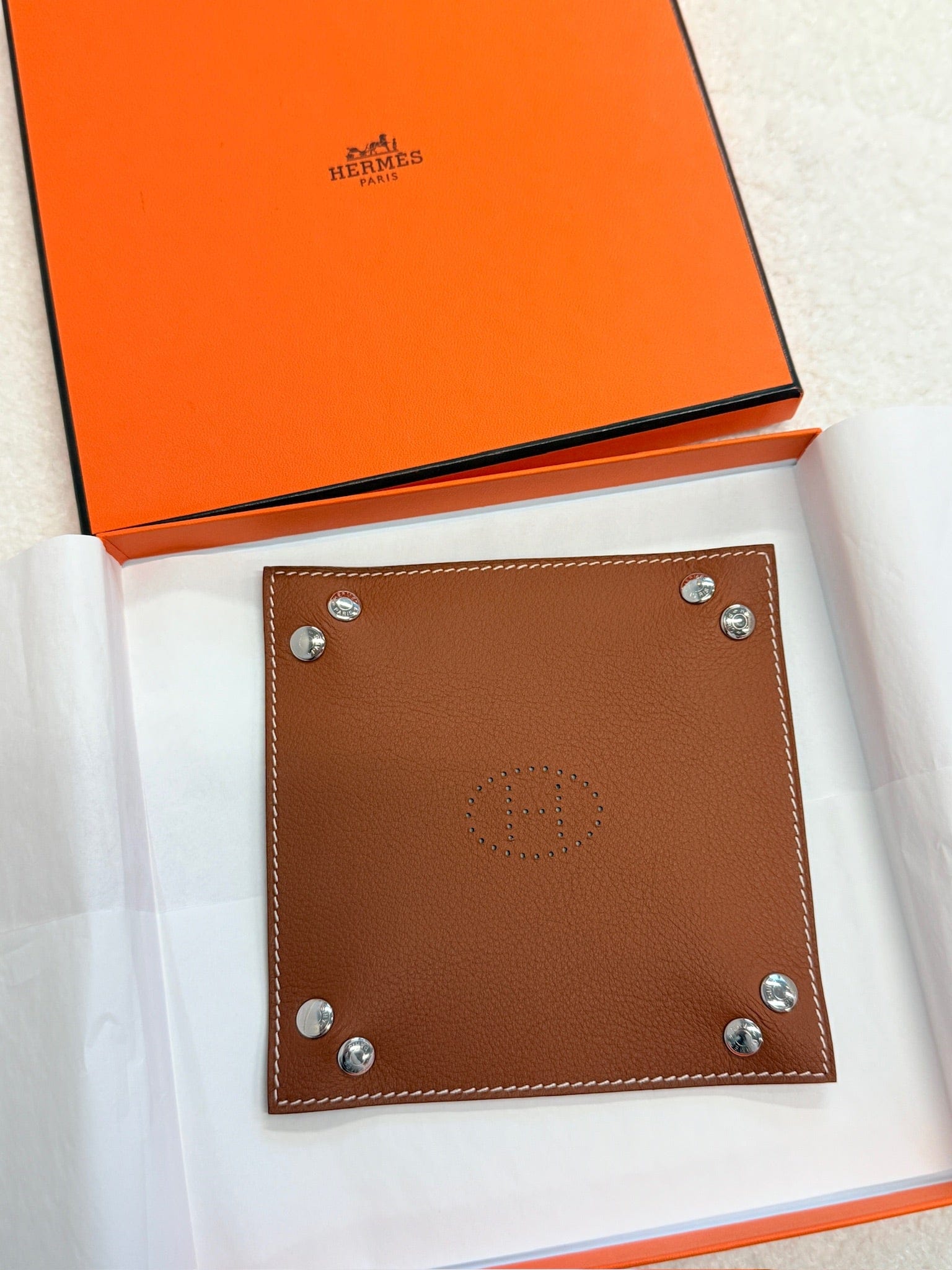 Luxury Promise Hermès H double-side colour mini change tray new with box