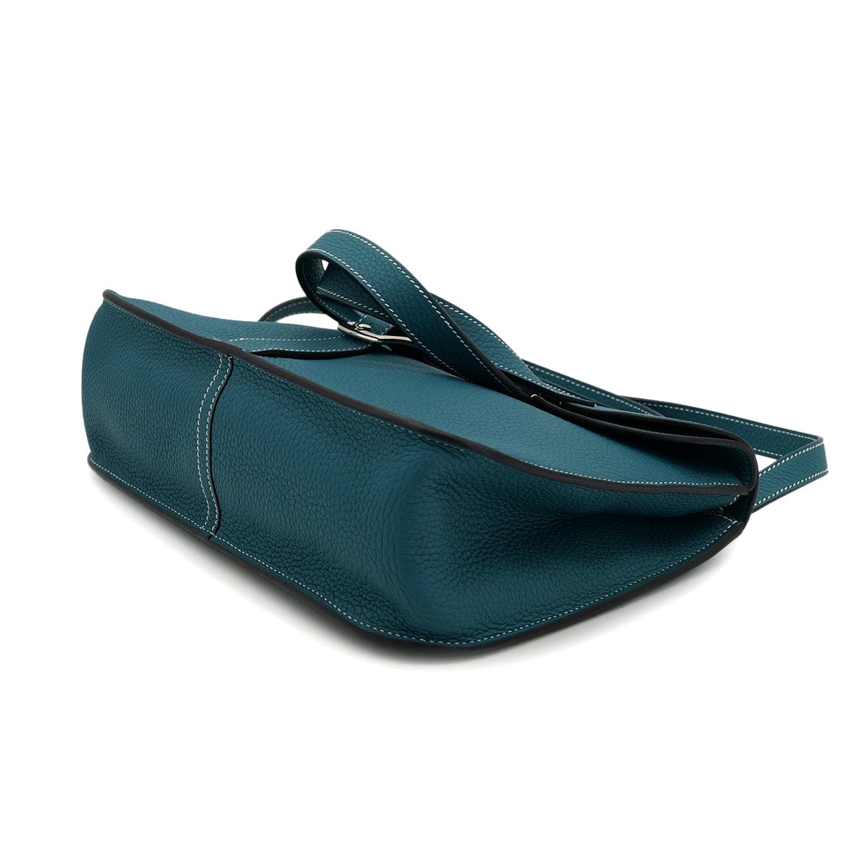 LUXURY PROMISE HERMES HALZAN 31 VERT BOSPHORE TAURILLON CLEMENCE HAND SHOULDER BAG D PHW 90304761