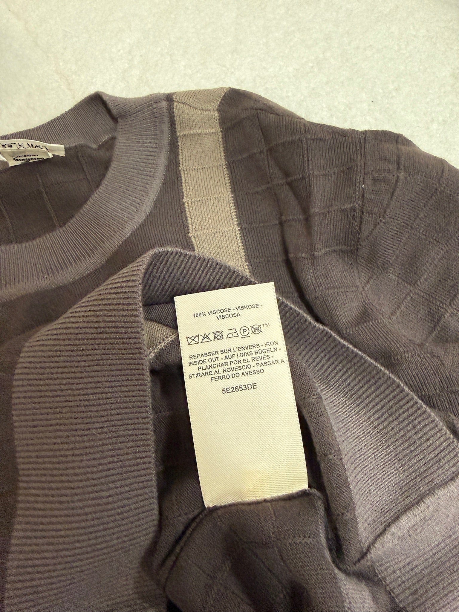 Luxury Promise Hermès Harness Embroidered Knit Top - Marron Fusain