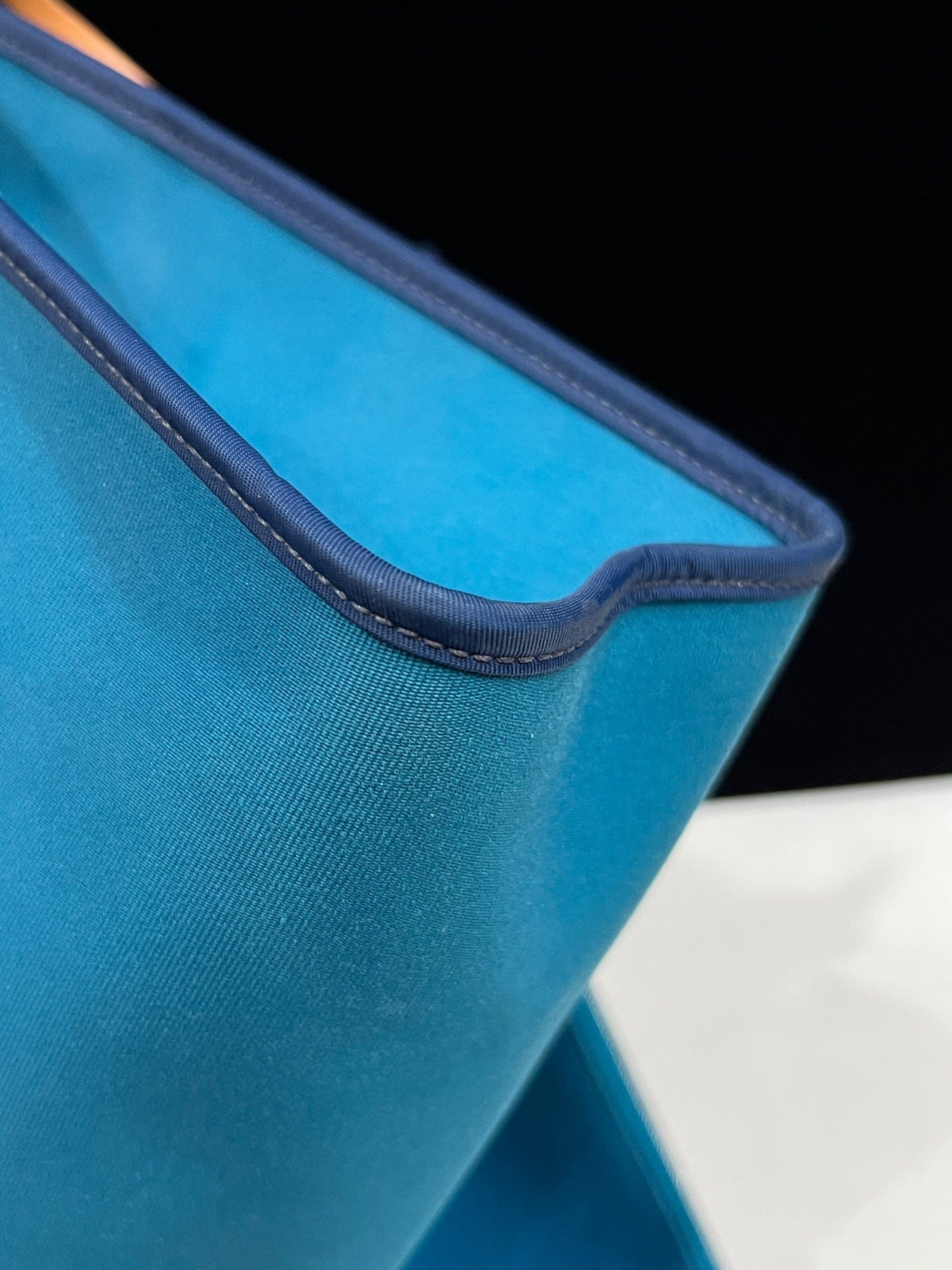 Luxury Promise Hermès Herbag 31 Blue Canvas Gold Brown Leather Palladium Hardware Q Stamp