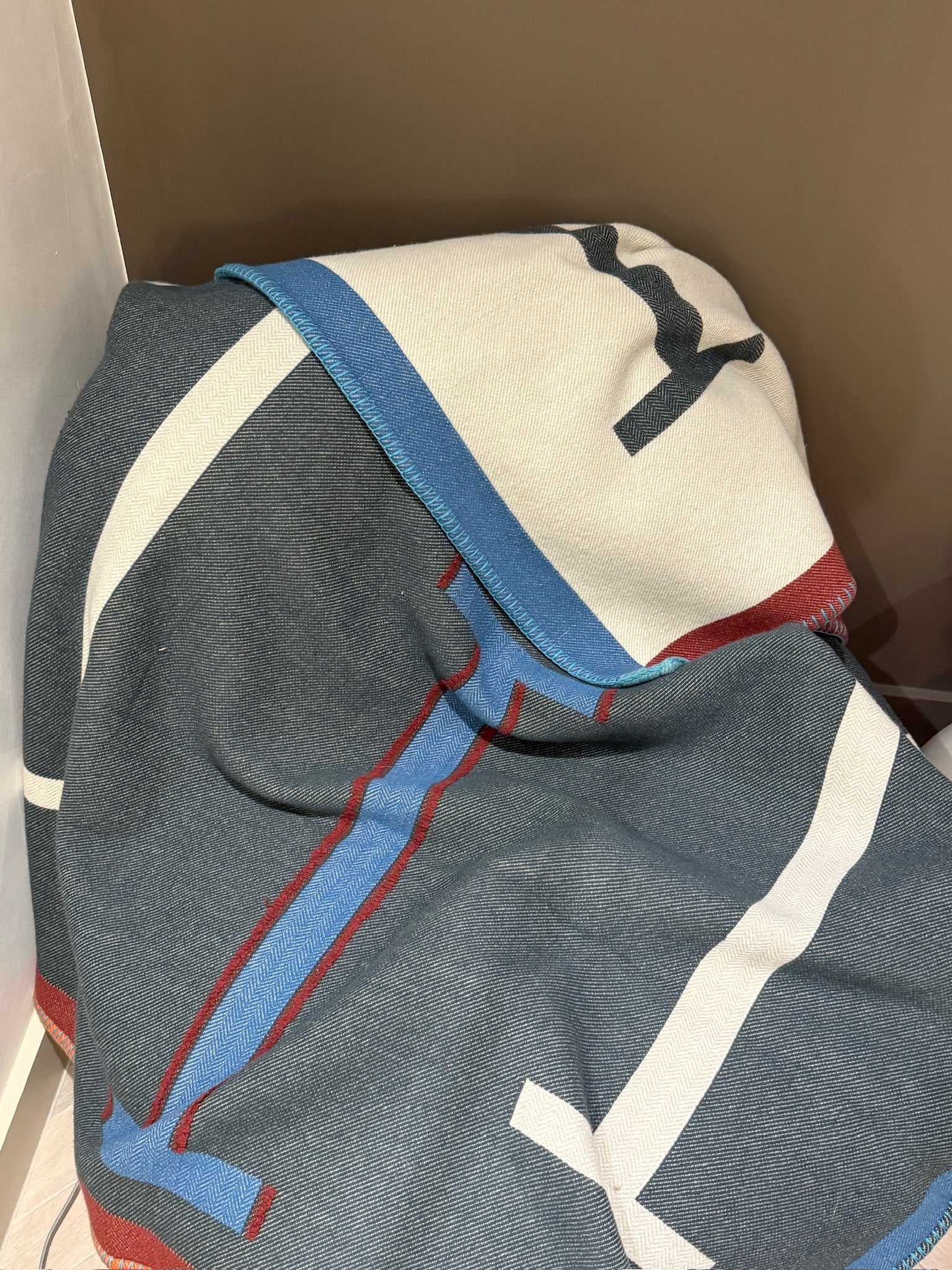 Luxury Promise Hermes HI blanket écru / cyprès