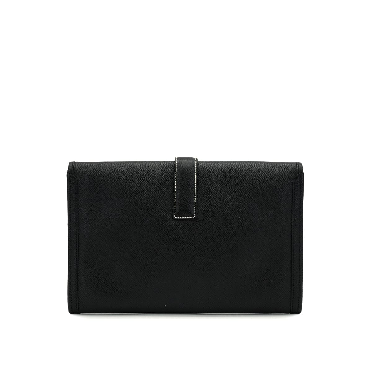 HERMES JIGE PM BLACK EPSOM CLUTCH BAG 2008 SQUARE L 90334494