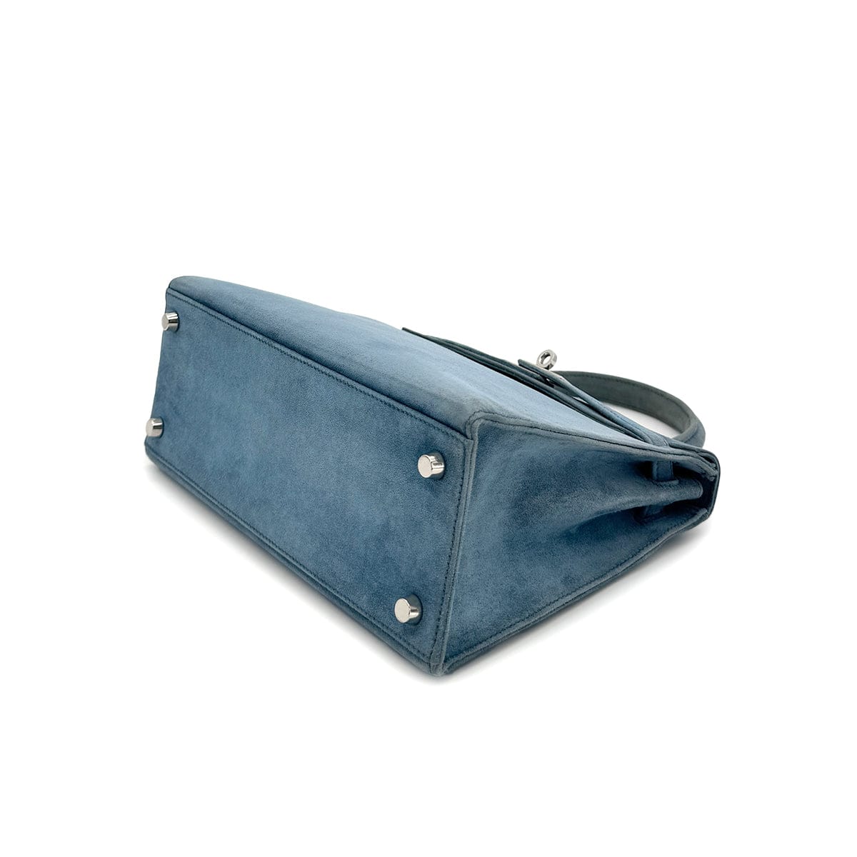 LUXURY PROMISE HERMES KELLY 25 SELLIER BLUE THALASSA DEBRIS HAND SHOULDER BAG □H SHW 90286019