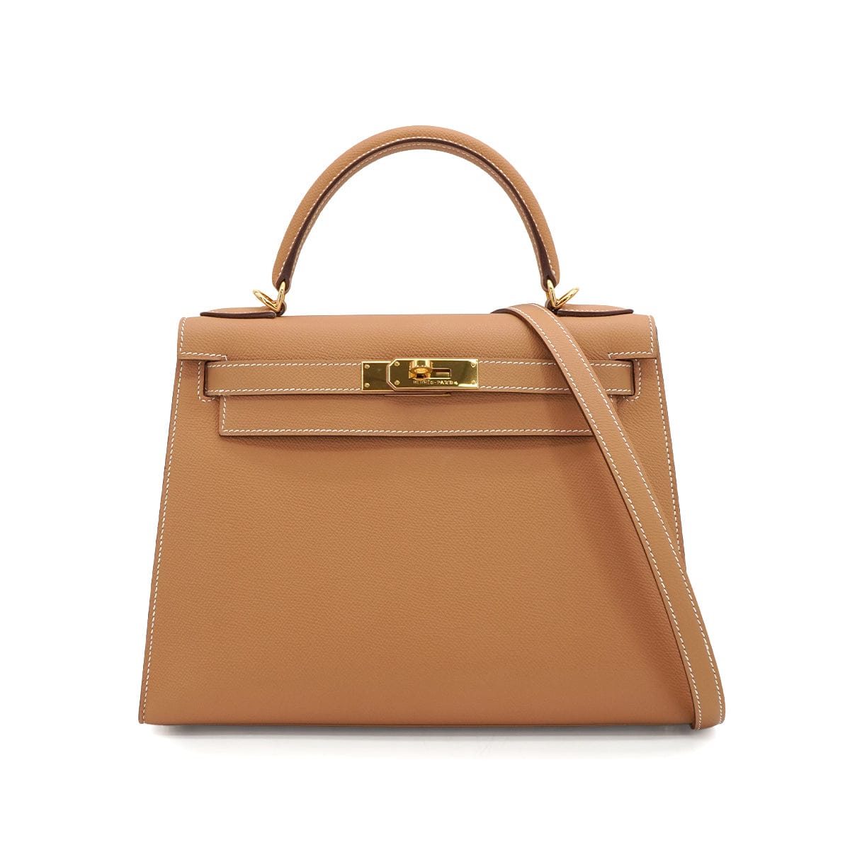 LUXURY PROMISE HERMES KELLY 28 SELLIER GOLD VEAU EPSOM HAND SHOULDER BAG 2005 SQUARE I GOLD HARDWARE 90341431
