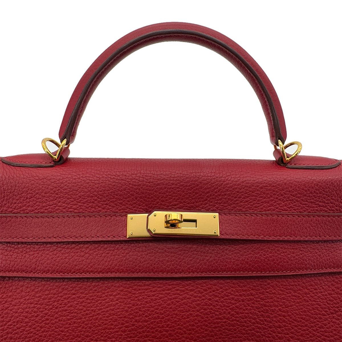 LUXURY PROMISE HERMES KELLY 32 RETOURNE ROUGE GARANCE TAURILLON CLEMENCE HAND SHOULDER BAG □L GHW 90287471