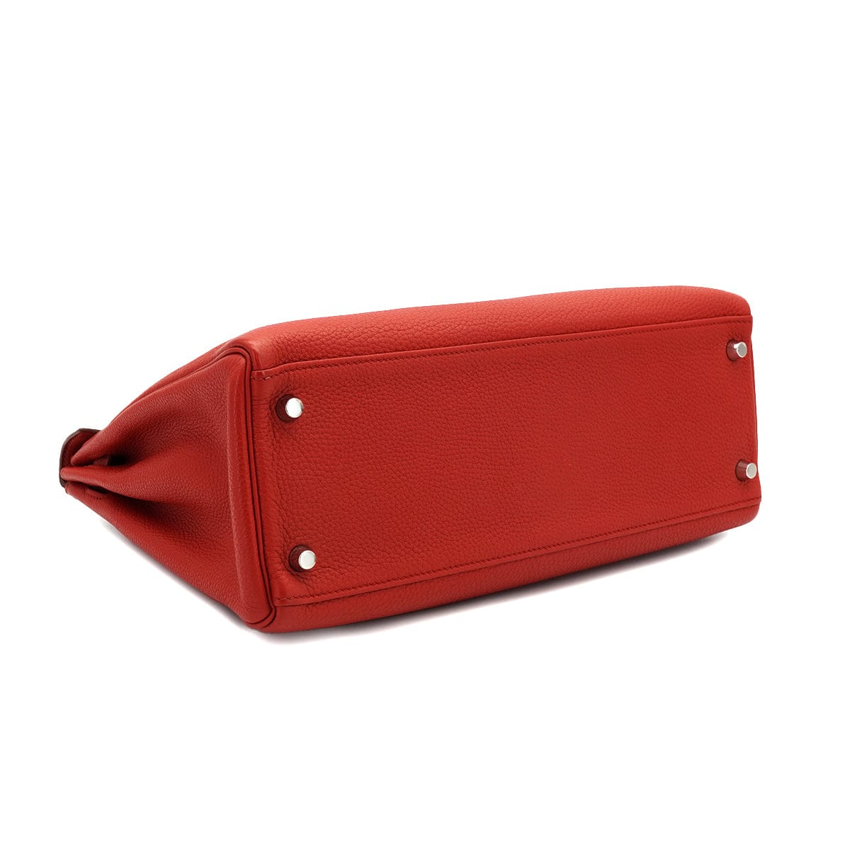 LUXURY PROMISE HERMES KELLY 32 RETOURNE ROUGE GARANCE TOGO HAND SHOULDER BAG 2013 SQUARE Q PALLADIUM HARDWARE 90335579