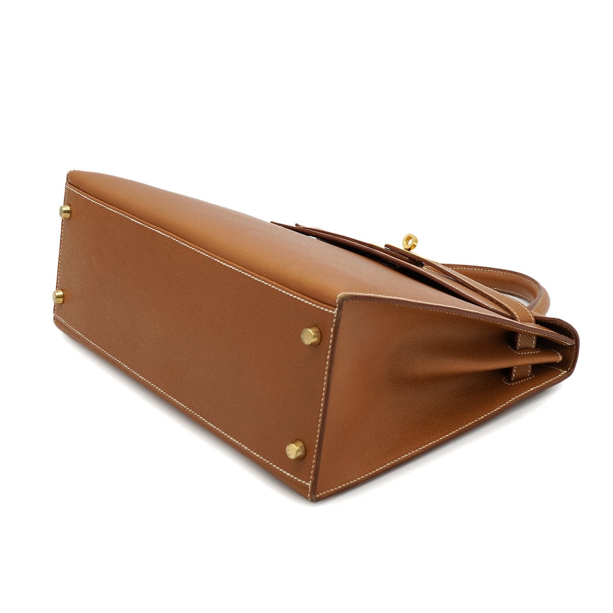 LUXURY PROMISE HERMES KELLY 32 SELLIER GOLD COURCHEVEL HAND SHOULDER BAG 1996 CIRCLE Z GOLD HARDWARE 90332386