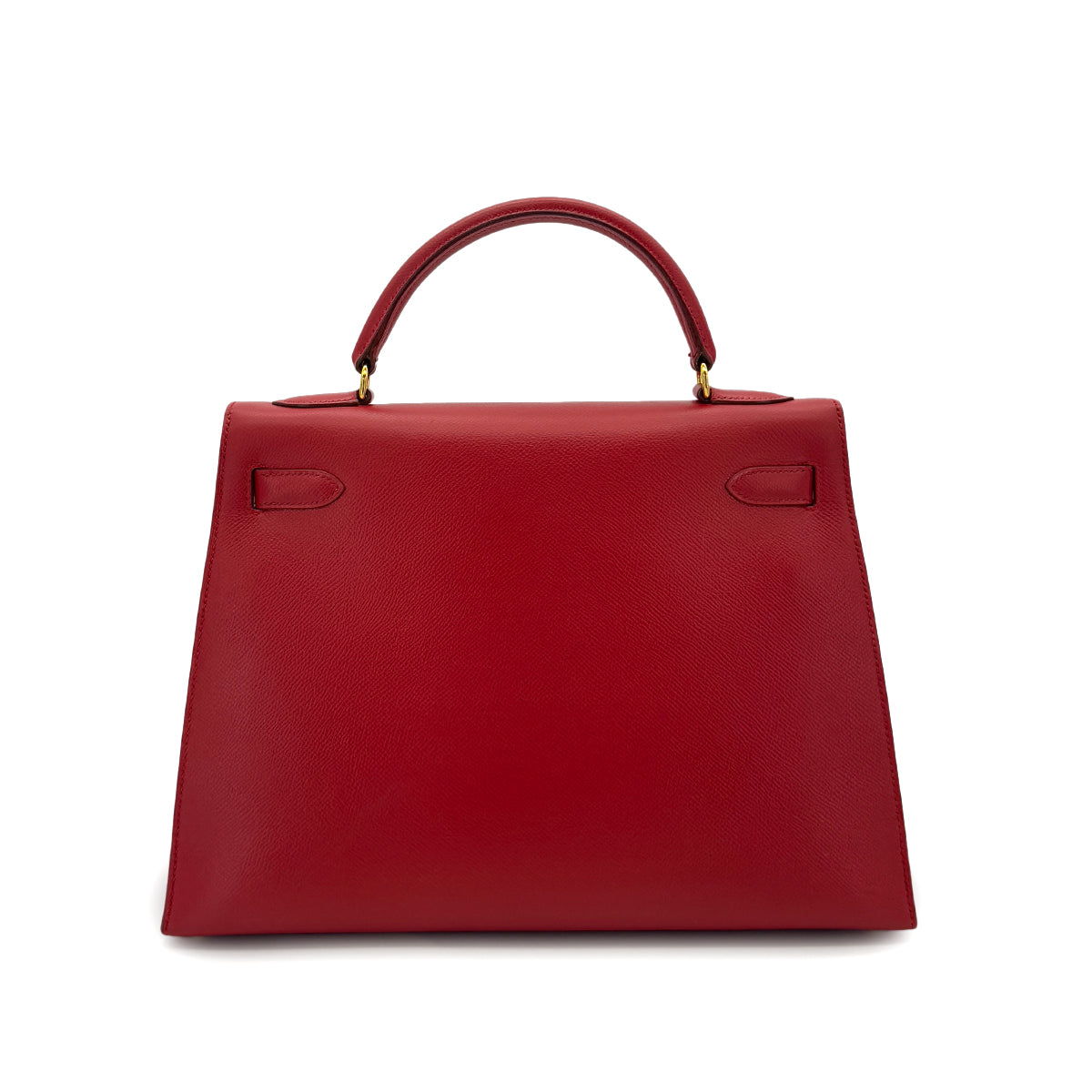 LUXURY PROMISE HERMES KELLY 32 SELLIER ROUGE VIF COUCHVEL HAND SHOULDER BAG □B GHW 90287877