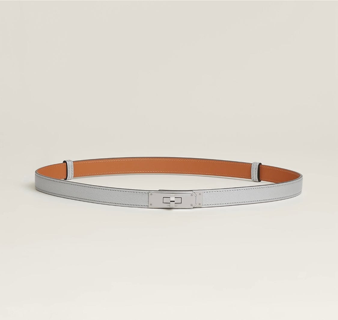 Luxury Promise Hermes Kelly Belt Argent PHW New SYCYB1138