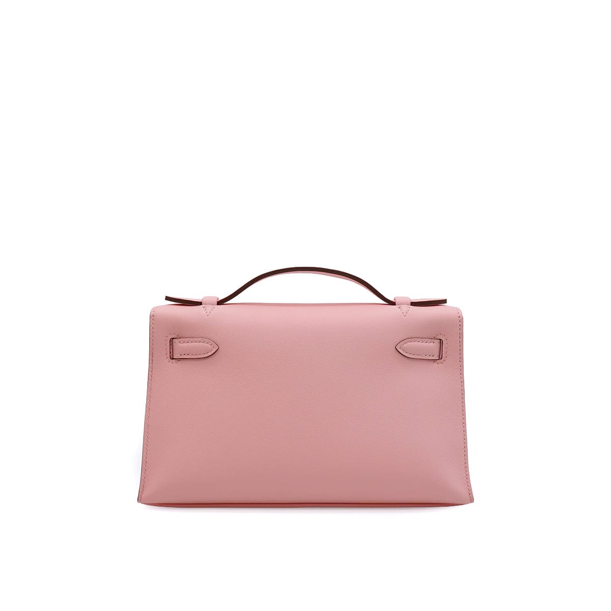 LUXURY PROMISE HERMES KELLY POCHETTE SELLIER ROSE SAKURA VEAU SWIFT HAND BAG 2025 K STAMP PALLADIUM HARDWARE 90331865