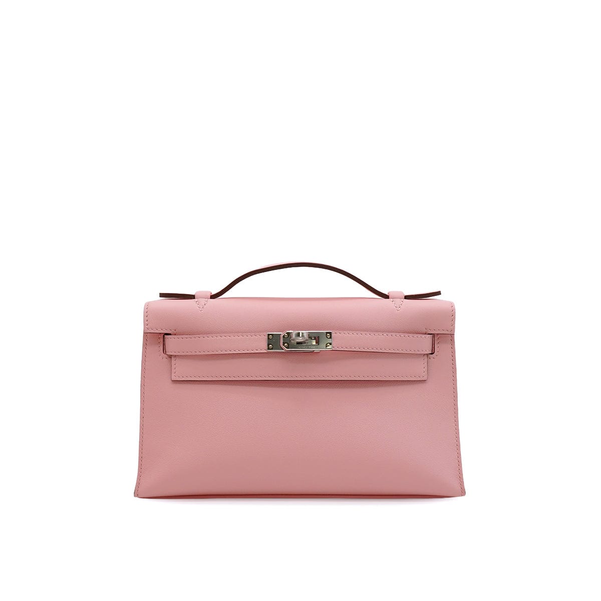 LUXURY PROMISE HERMES KELLY POCHETTE SELLIER ROSE SAKURA VEAU SWIFT HAND BAG 2025 K STAMP PALLADIUM HARDWARE 90331865
