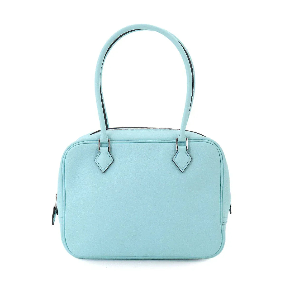 LUXURY PROMISE HERMES Mini Plume 20 Hand Bag Veau Swift Bleu Zephyr Purse 90329291