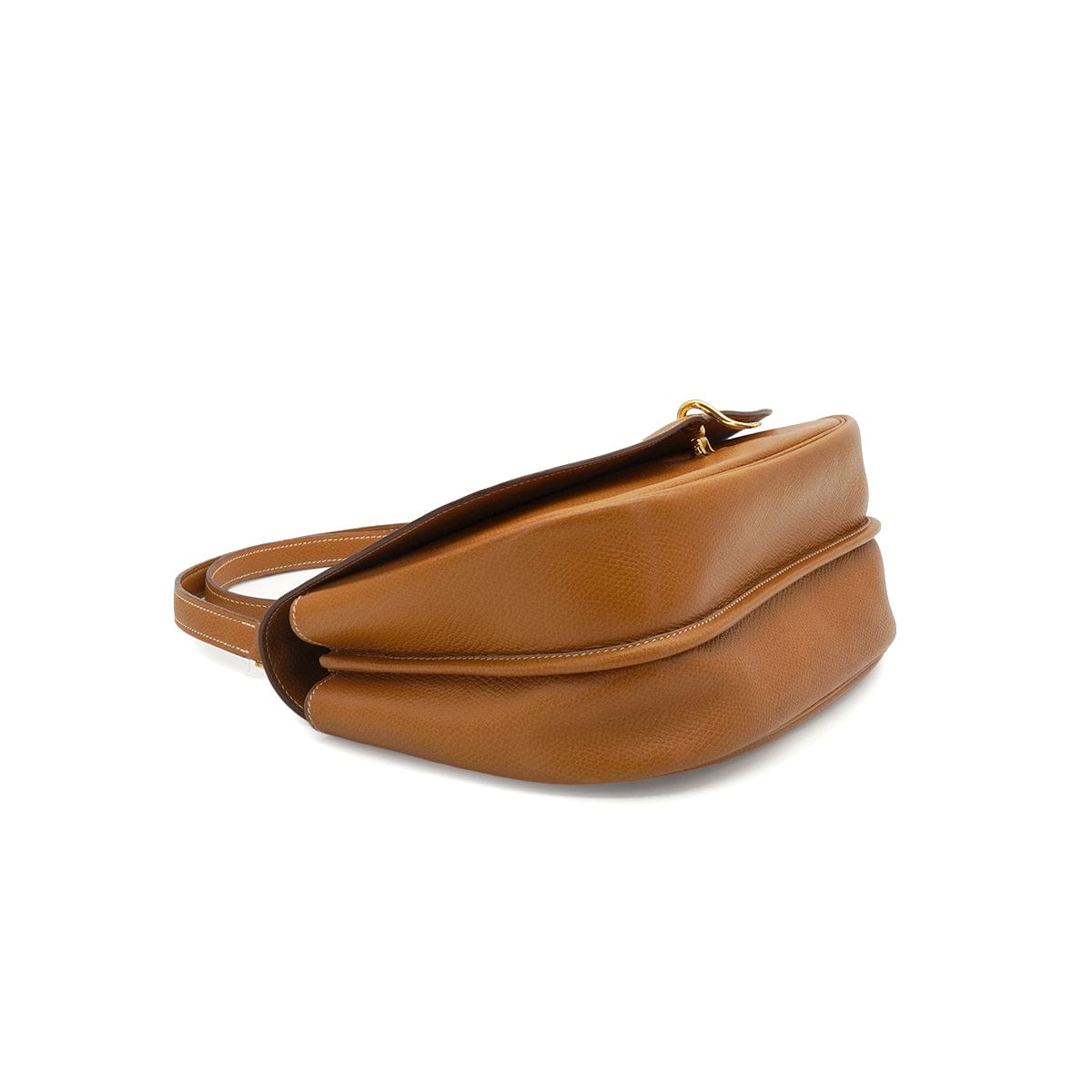 LUXURY PROMISE HERMES NATURAL COUCHEVEL WOOD SHOULDER BAG 1981 CIRCLE K GOLD HARDWARE 90341433