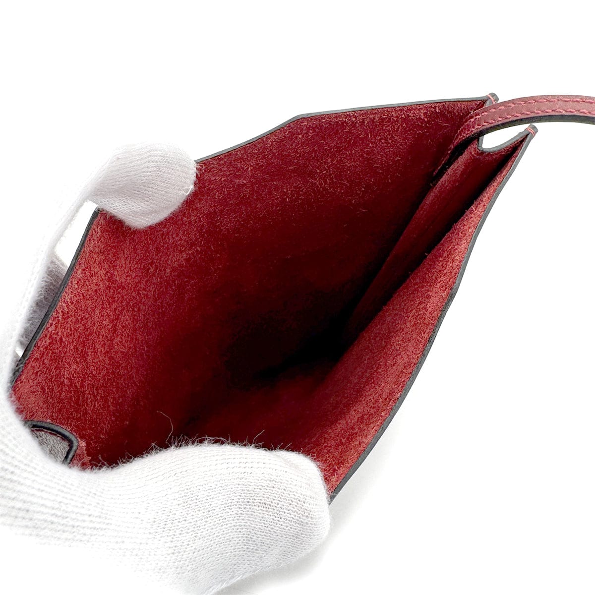 LUXURY PROMISE HERMES ONIMETOU ROUGE H BOXCALF SHOULDER BAG □F 90282056