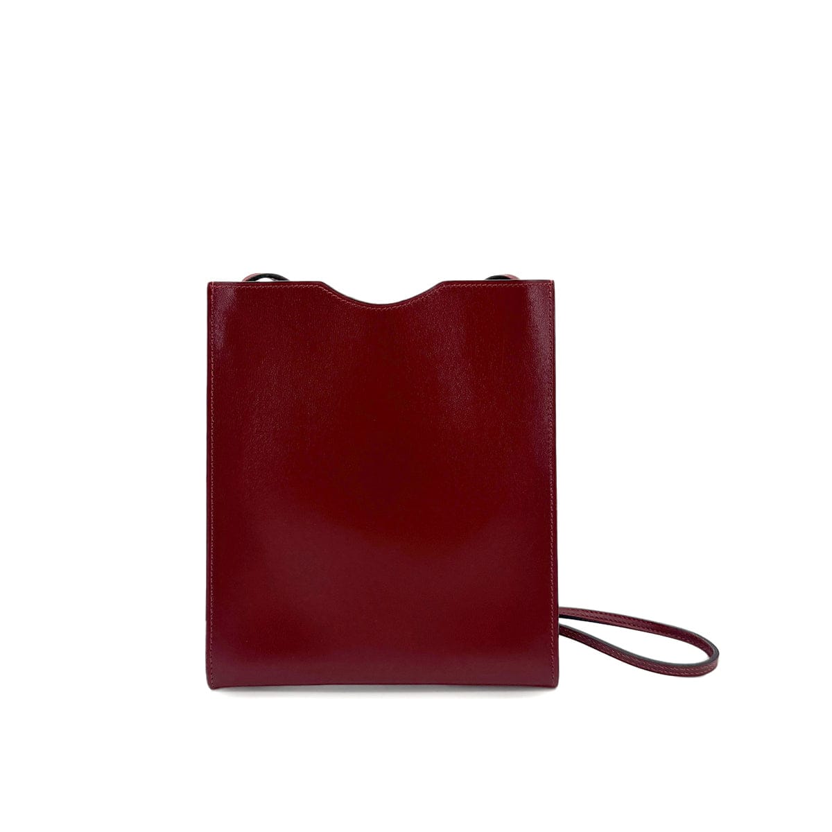 LUXURY PROMISE HERMES ONIMETOU ROUGE H BOXCALF SHOULDER BAG □F 90282056
