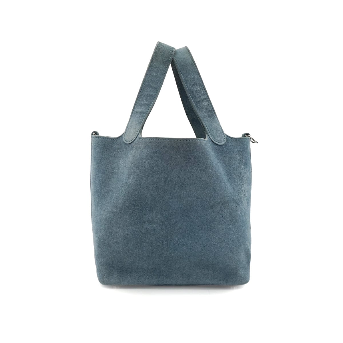 LUXURY PROMISE HERMES PICOTIN LOCK 18 PM BLUE DOBLIS 2003 SQUARE G PALLADIUM HARDWARE 90342441