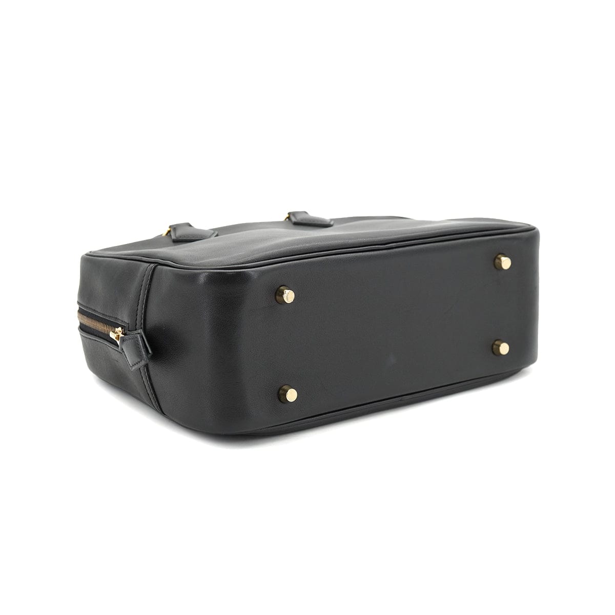 LUXURY PROMISE HERMES PLUME 28 BLACK EVERCALF HAND BAG 1968 X STAMP GOLD HARDWARE 90334493